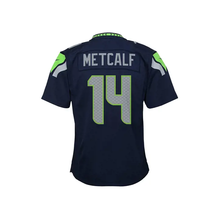 Maillot de match jeune NFL des Seahawks D.K. Metcalf marine