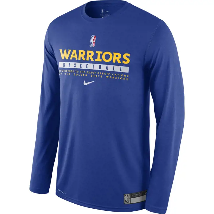 T-shirt manches longues d'entraînement NBA Golden State Warriors 20 BLEU