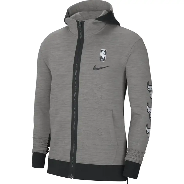 Chicago Bulls NBA Thermaflex Showtime FZ Hood 20 GRY