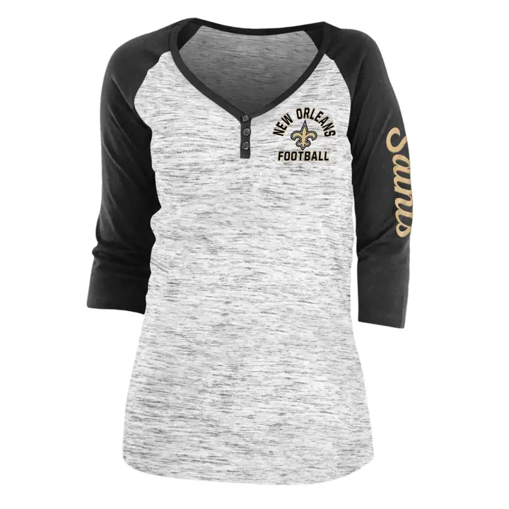 T-shirt New Orleans Saints NFL pour femme Spacedye 20 BLK