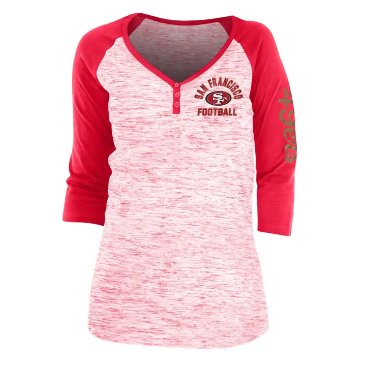 T-Shirt Femme NFL San Francisco 49ers Spacedye 20 ROUGE