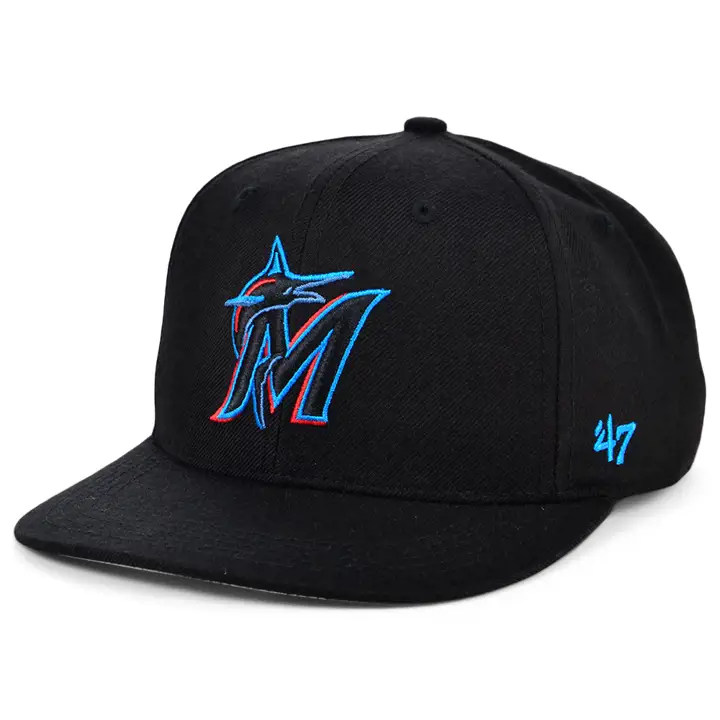 Casquette Snapback Basique Enfant MLB Miami Marlins noire