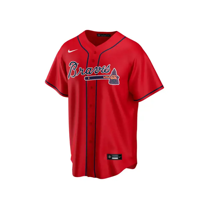 Maillot Réplique Officiel Vierge des Braves d'Atlanta (MLB) ROUGE