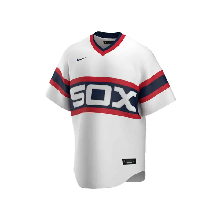 Maillot de baseball officiel réplique vierge des White Sox de Chicago MLB BLANC/MARINE