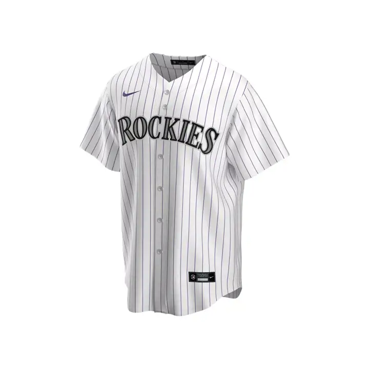 Maillot de réplique officiel vierge MLB des Colorado Rockies BLC/VIO