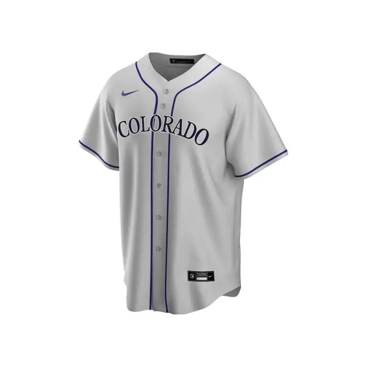 Maillot Réplique Officiel Vierge MLB des Colorado Rockies Gris