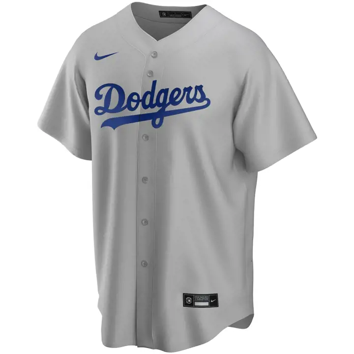 Maillot Réplique Officiel Vierge MLB des Dodgers, Gris