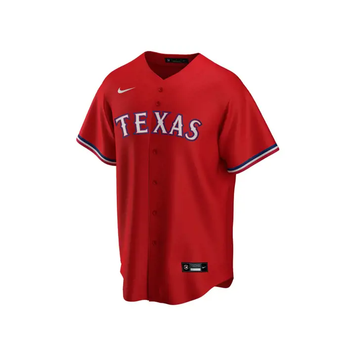 Maillot vierge réplique officielle MLB des Texas Rangers ROUGE