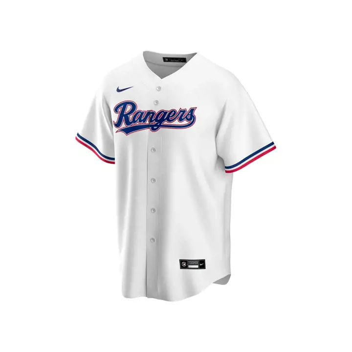 Maillot blanc réplique officiel vierge des Texas Rangers MLB Domicile