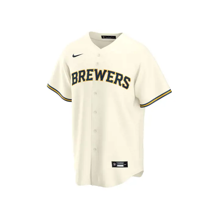 Maillot Réplique Officiel Vierge MLB des Milwaukee Brewers Domicile IVO