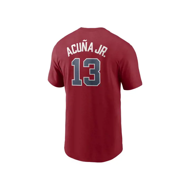 T-shirt joueur Atlanta Braves MLB Nike N&N rouge Acuna