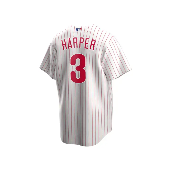 Maillot réplique officiel de joueur des Phillies de la MLB Bryce Harper BLANC