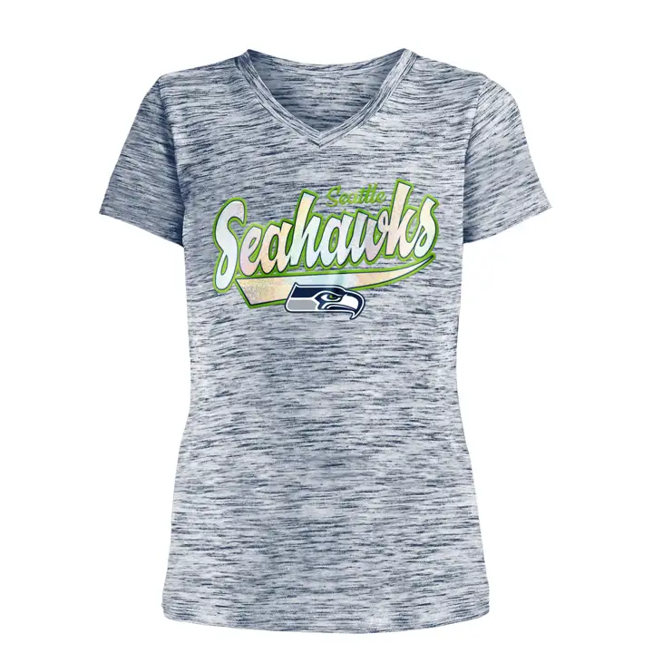 T-shirt NFL Seattle Seahawks pour jeunes filles en feuille Spacedye 20 na