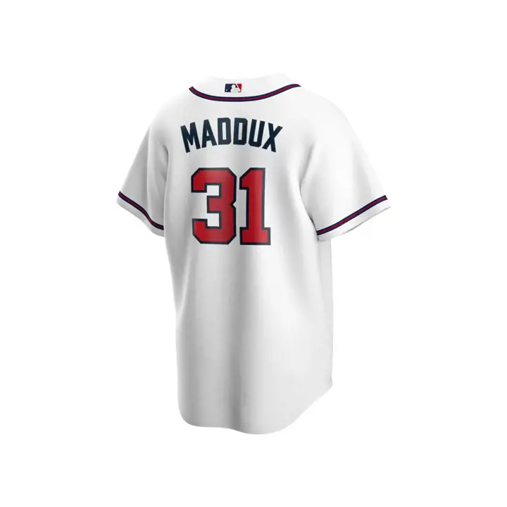Maillot réplique BRAVES MLB Nike Coop Joueur Greg Maddux blc