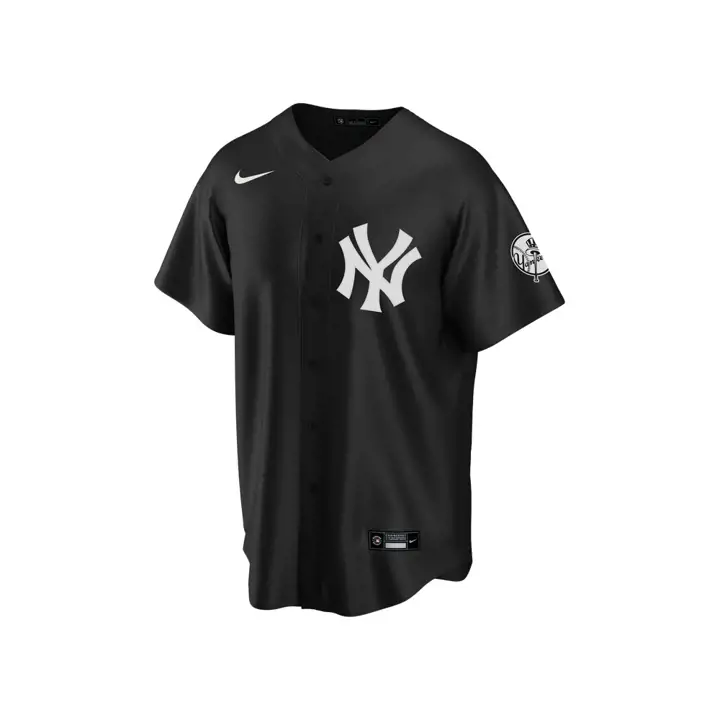 Maillot réplique vierge officiel des Yankees de la MLB, noir