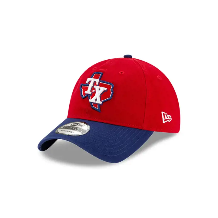 Casquette de baseball rouge MLB On Field Replica 9Twenty des Rangers du Texas