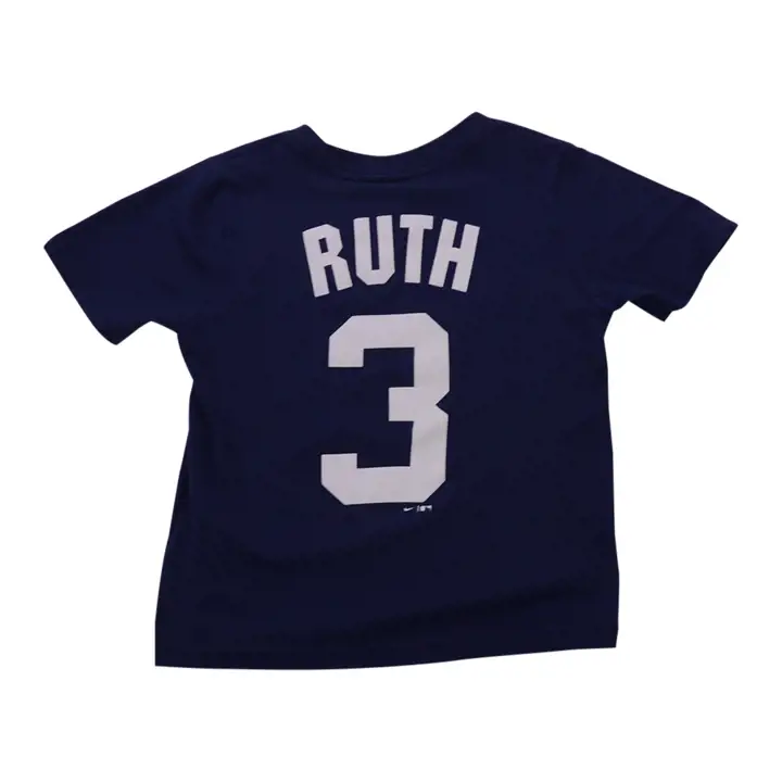 T-shirt enfant joueur N&N MLB Yankees Babe Ruth bleu marine