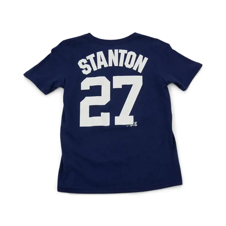 T-shirt pour jeune joueur MLB Yankees N&N Giancarlo Stanton marine