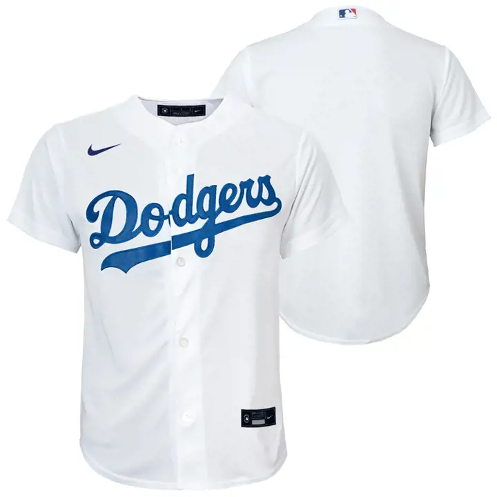 Los Angeles Dodgers MLB Maillot vierge officiel pour jeune - Blanc