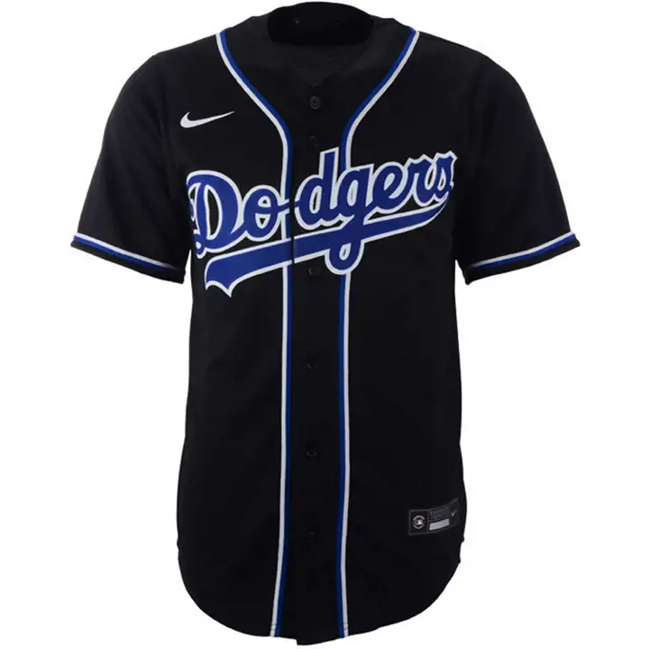 Maillot vierge officiel MLB Los Angeles Dodgers pour jeune - noir