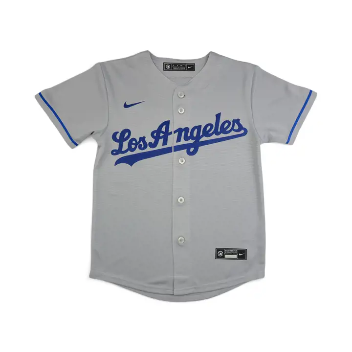 Maillot vierge officiel MLB Los Angeles Dodgers pour jeunes - Gris