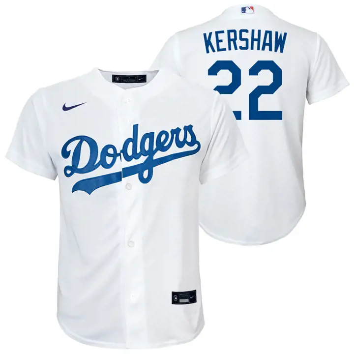 Maillot Officiel MLB Jeune Joueur Clayton des Dodgers de Los Angeles