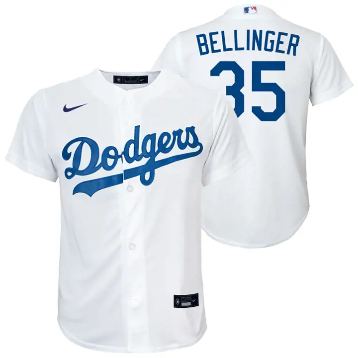 Maillot de joueur officiel MLB des Dodgers de Los Angeles pour jeune Cody Be