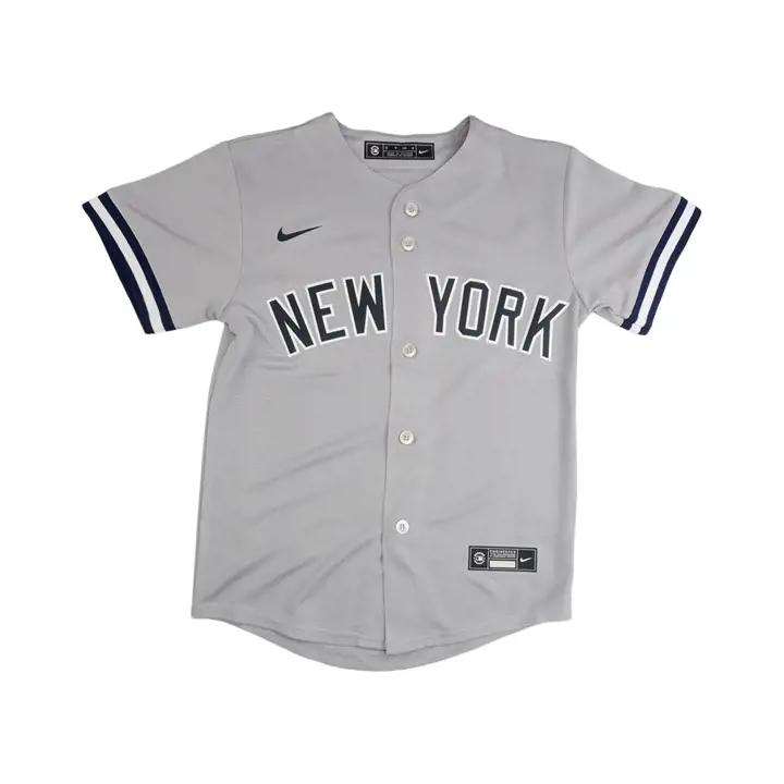 Maillot vierge officiel MLB New York Yankees pour jeunes Gris