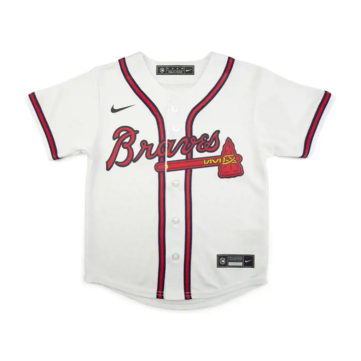 Maillot Officiel Vierge MLB Atlanta Braves pour jeune WHT