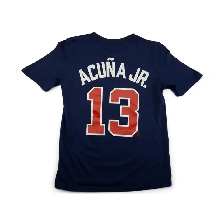 T-shirt Enfant Braves MLB N&N Joueur Ronald Acuna marine