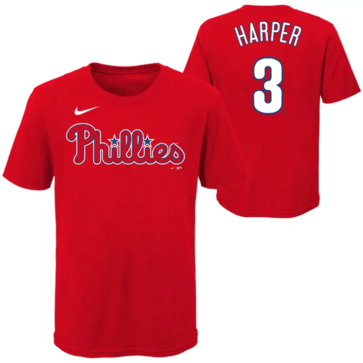 T-shirt enfant PHILLIES MLB N&N joueur Bryce Harper rouge