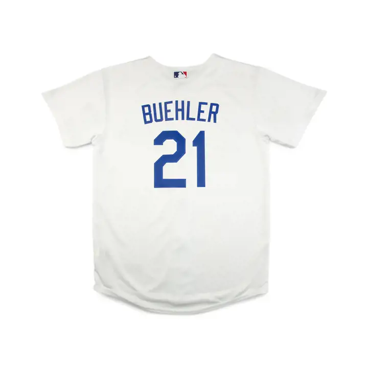Maillot officiel de joueur DODGERS MLB Youth Walker Buehler blanc
