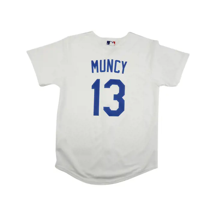 Maillot de joueur officiel MLB des Dodgers pour jeune Max Muncy blanc