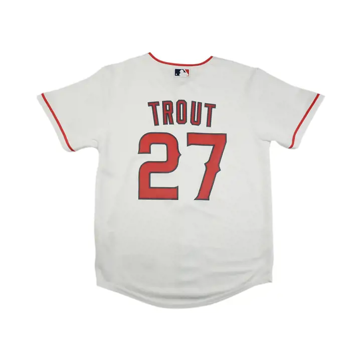 LA Angels MLB Maillot Officiel Jeune Joueur Mike Trout blc