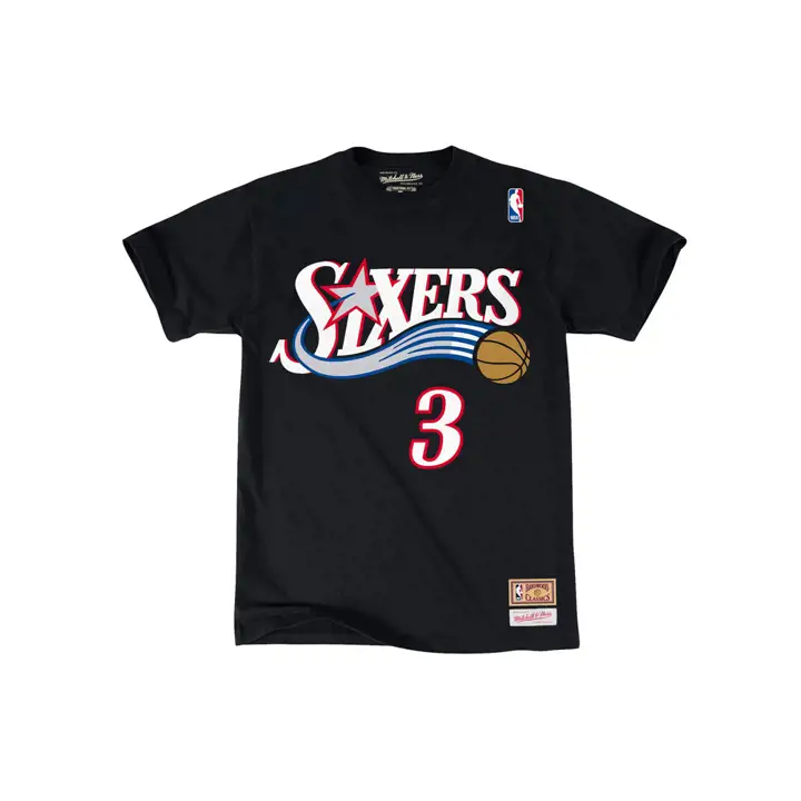 T-shirt NBA imprimé Hardwood HD pour homme Philadelphia 76ers b
