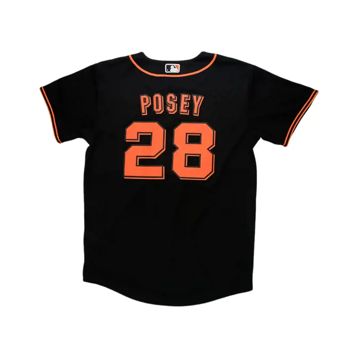 Maillot Officiel MLB Enfant SF GIANTS Joueur Buster Posey noir