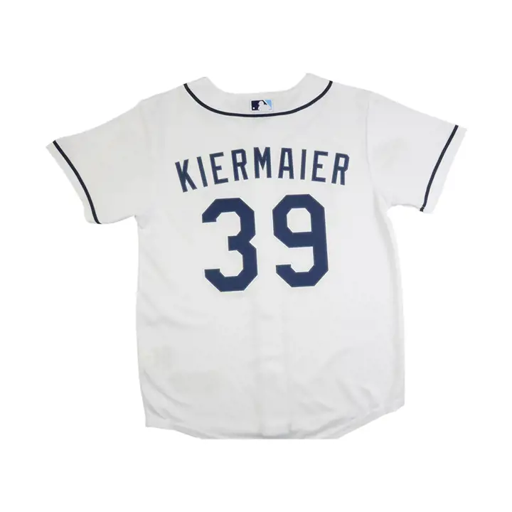 Maillot officiel joueur RAYS MLB jeunesse Kevin Kiermaier blc