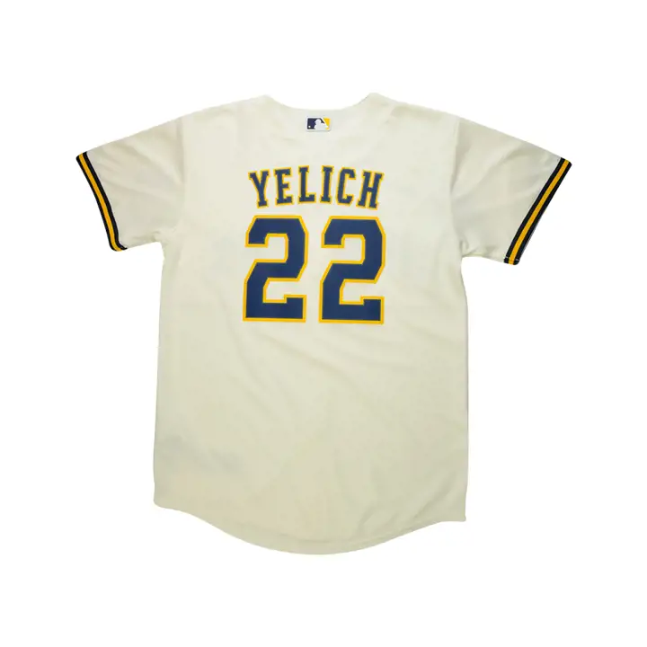 Maillot officiel de joueur BREWERS MLB pour jeune Christian Yelich bl