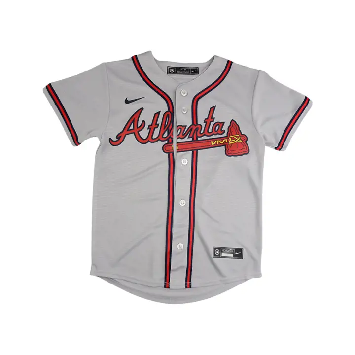 Maillot officiel vierge BRAVES MLB pour jeune - gris