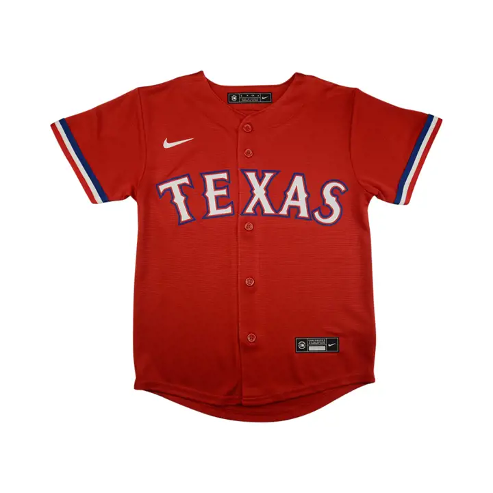 TX RANGERS MLB Maillot vierge officiel pour jeune rouge