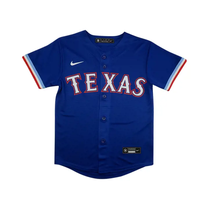 Maillot vierge officiel TX RANGERS MLB pour jeunes rbl
