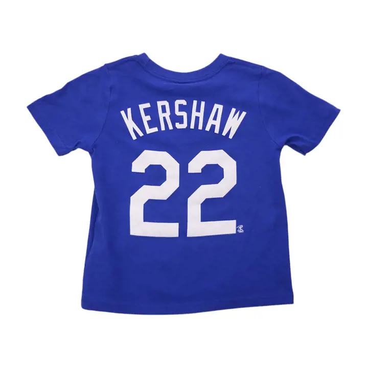 T-shirt enfant MLB DODGERS N&N joueur Clayton Kershaw rbl