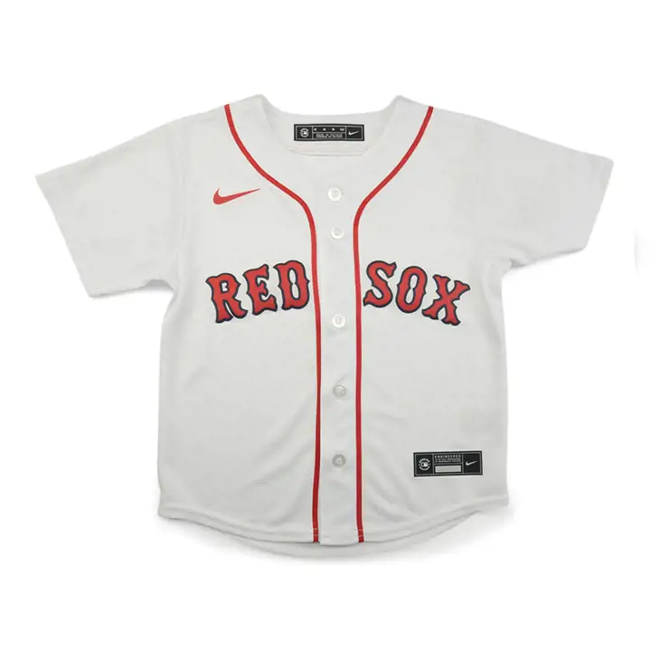 Maillot blanc officiel RED SOX MLB sans nom pour jeune