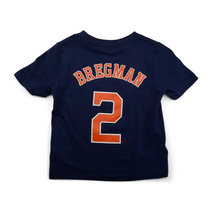 T-shirt Enfant Joueur N&N MLB Astros Alex Bregman bleu marine