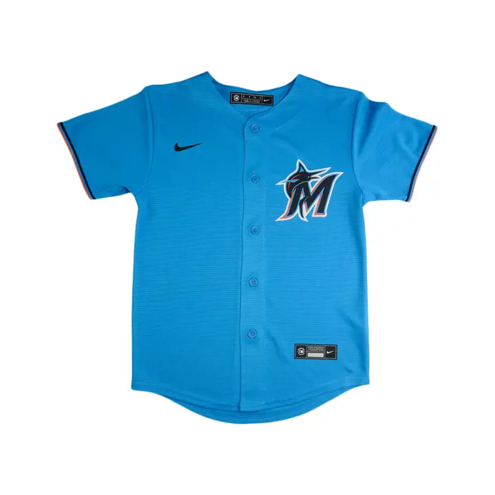 Maillot vierge officiel MLB jeunesse M Marlins bleu