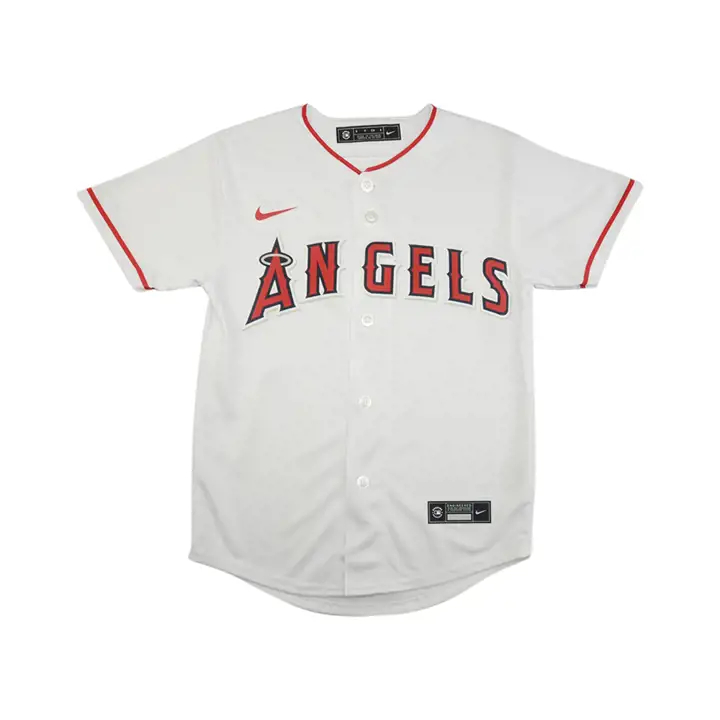Maillot officiel vierge blanc LA Angels MLB pour enfant