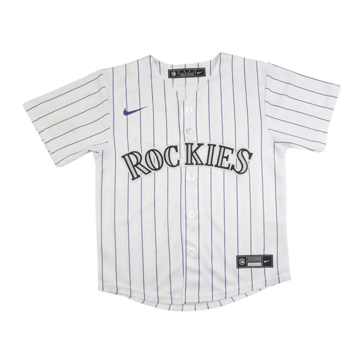 Maillot officiel blanc vierge MLB Rockies pour jeunes