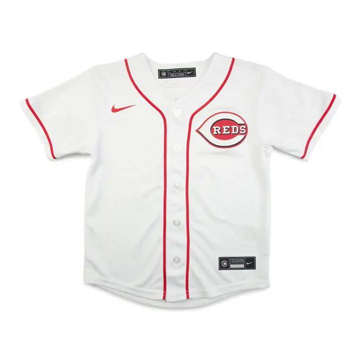 Maillot blanc vierge officiel MLB Reds pour jeunes