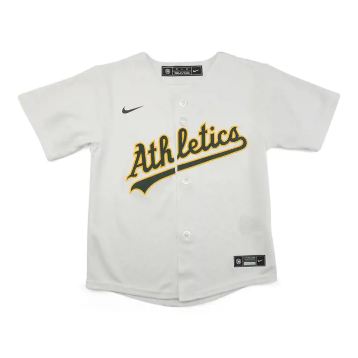 Maillot blanc vierge officiel A's MLB pour jeune
