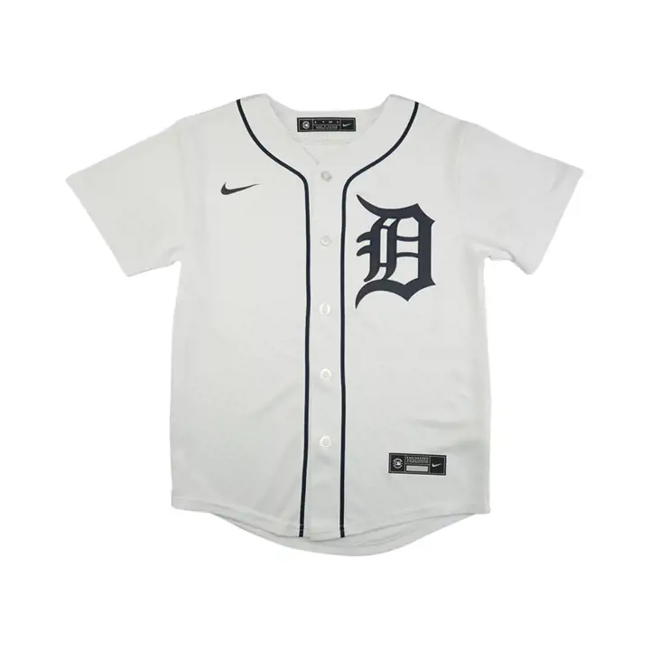 TIGERS MLB Maillot blanc vierge officiel pour jeune
